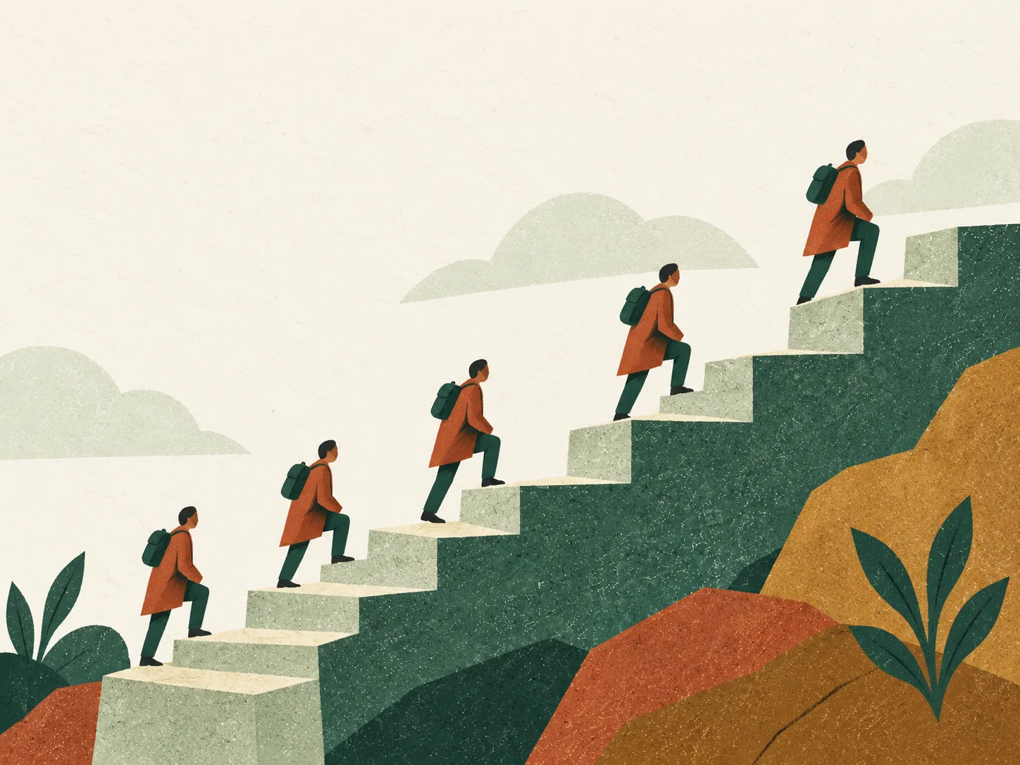 Лестница, ступени которой поднимаются всё выше с каждым годом — метафора автоматической эскалации сбережений